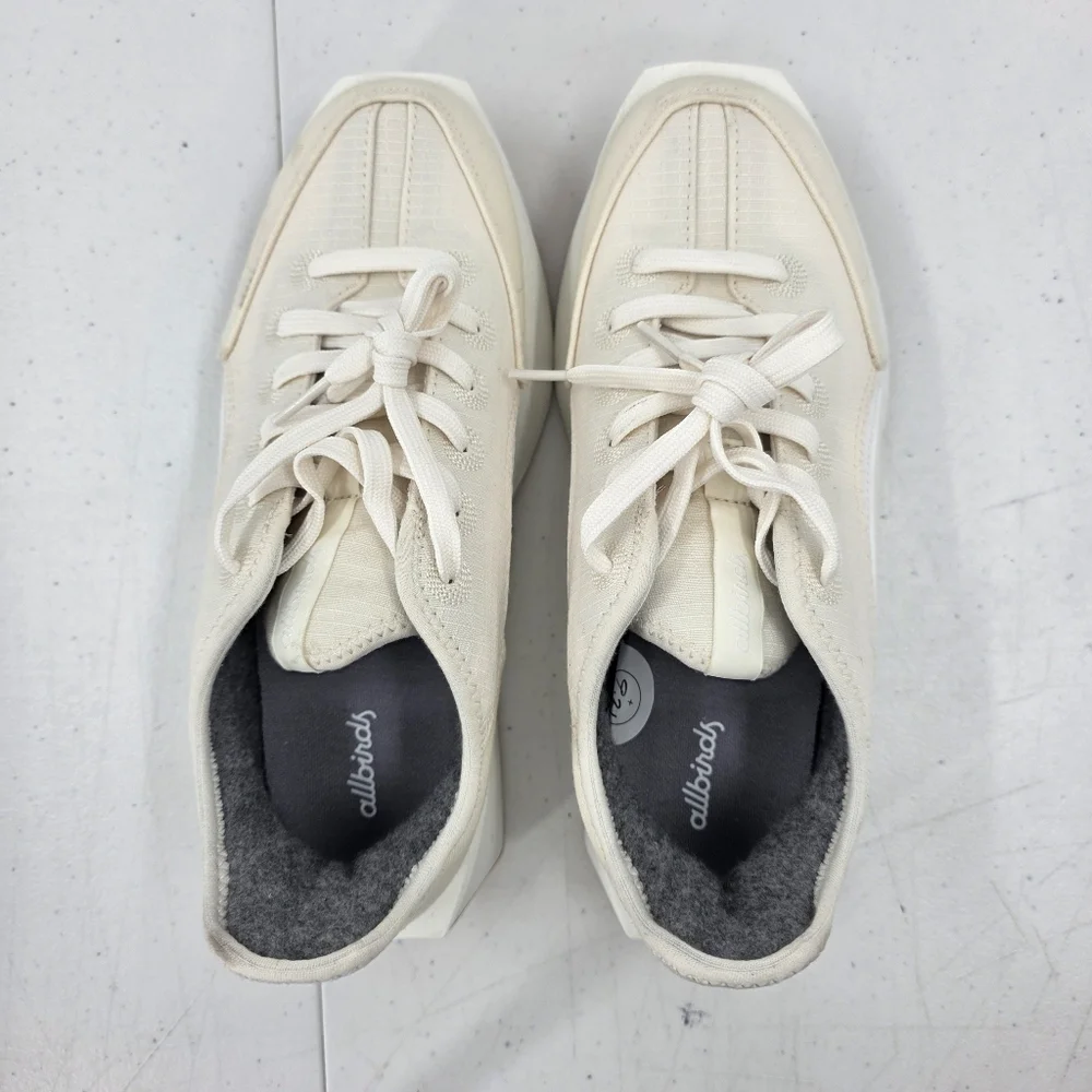 New Allbirds Riser Men's Size 8 Natural White Athletic Running‎ Walking Shoes.